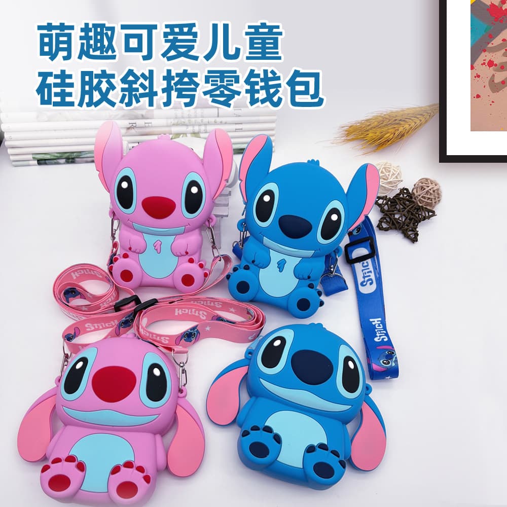 Cross-border Children's Coin Purse Stitch Silicone Bag Cute Cartoon Shoulder Crossbody Bag for Boys Storage Bag