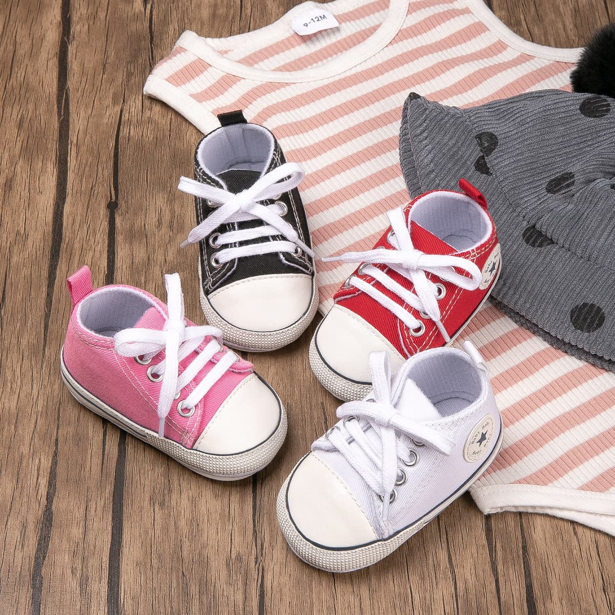 2020 autumn and winter new baby canvas shoes classic canvas shoes non-slip rubber sole toddler shoes baby shoes
