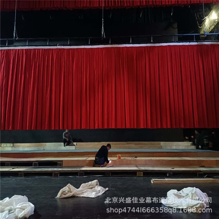 Dagang Theater Performance Lift Curtain Flame-Retardant Fireproof Curtain Conference Backdrop Curtain School Auditorium Curtain