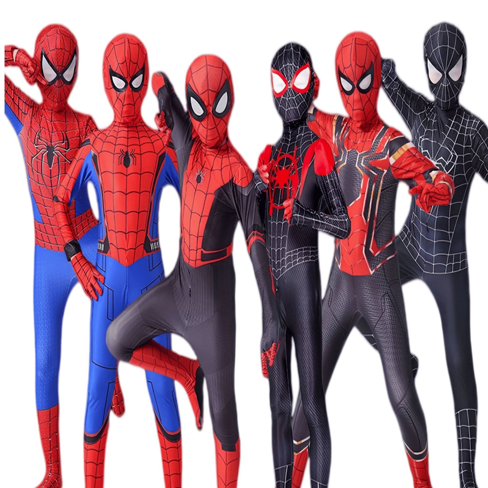 European and American Spider-Man Bodysuit Halloween Cosplay Costume Adult and Child Iron Bodysuit Set