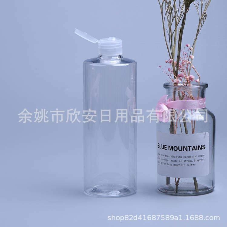 Butterfly Lid Flat Shoulder Bottle 400ml Shampoo Bottle Body Wash Bottle 400ml White Flip Cap Bottle Laundry Detergent Bottle
