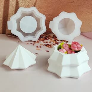 S1620+S1621 Christmas Tree Candle Cup Decorative Cement Plaster Mold DIY Silicone Mold