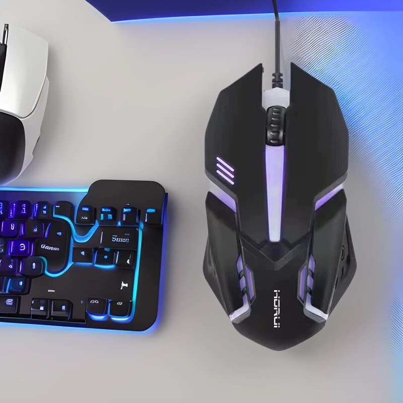 New user exclusive wired gaming mouse with backlight, USB port, suitable for laptops, desktops, office, and home use.