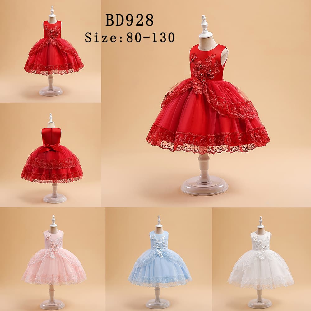 2023 Baby Wedding Dress, Little Girl Wedding Gown, Cross-border Girls' Ceremony Dress