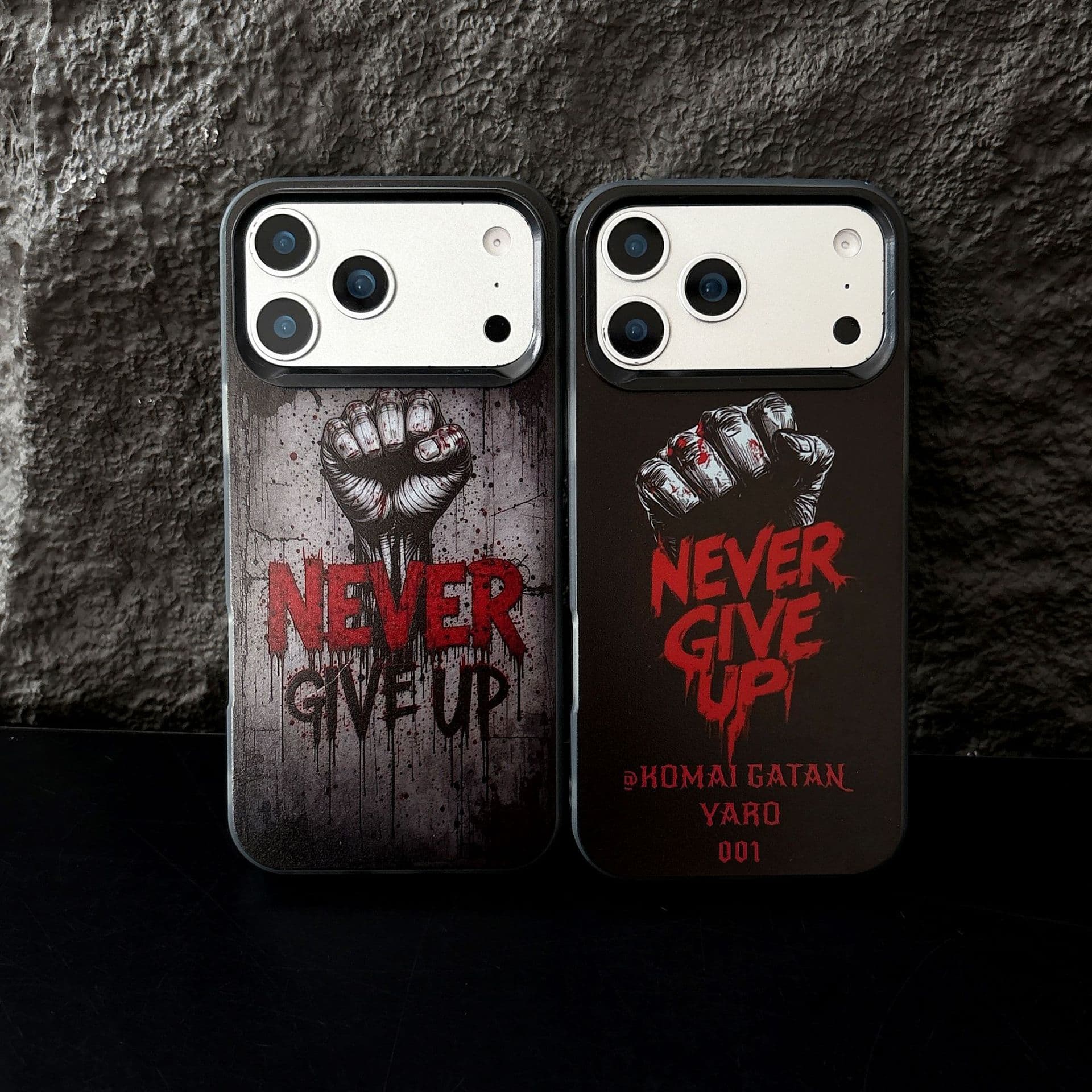Black Fist English Suitable for iPhone 17 Pro Max Apple 15/16 Phone Case Large Hole Soft Shell 14Plus