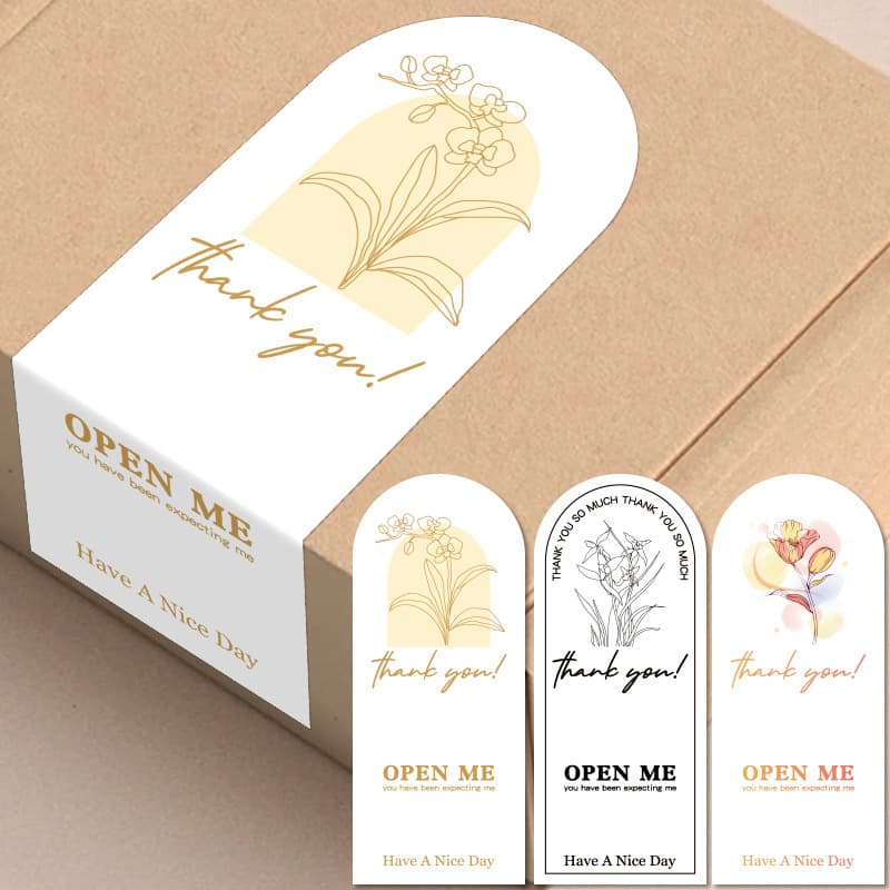 In-stock wholesale fresh minimalist airplane box sealing sticker, exquisite gift box packaging seal label, gift decoration