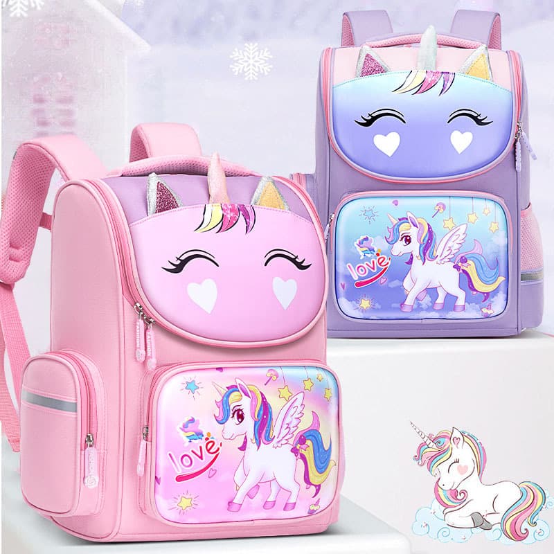 New Children's Schoolbags, Primary School Students' Weight-Reducing Spine-Protecting Backpacks for Boys and Girls Grades 1-3-6, Cute Space Bags