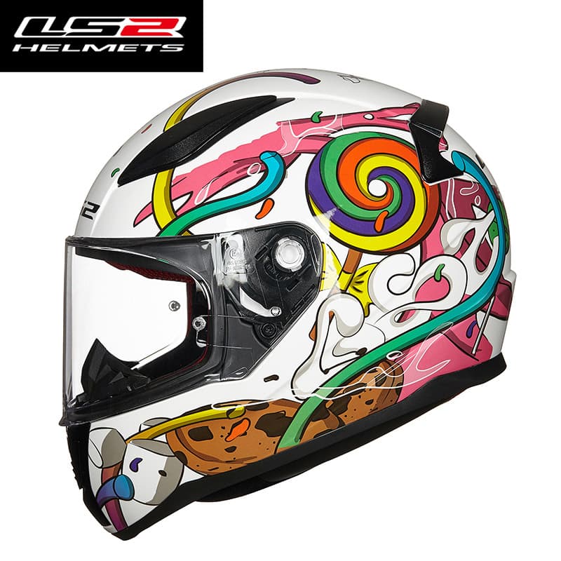 LS2 Motorcycle Helmet Unisex All-Season Full Face Helmet Kart Racing Helmet Large Size Winter Children's Helmet FF353