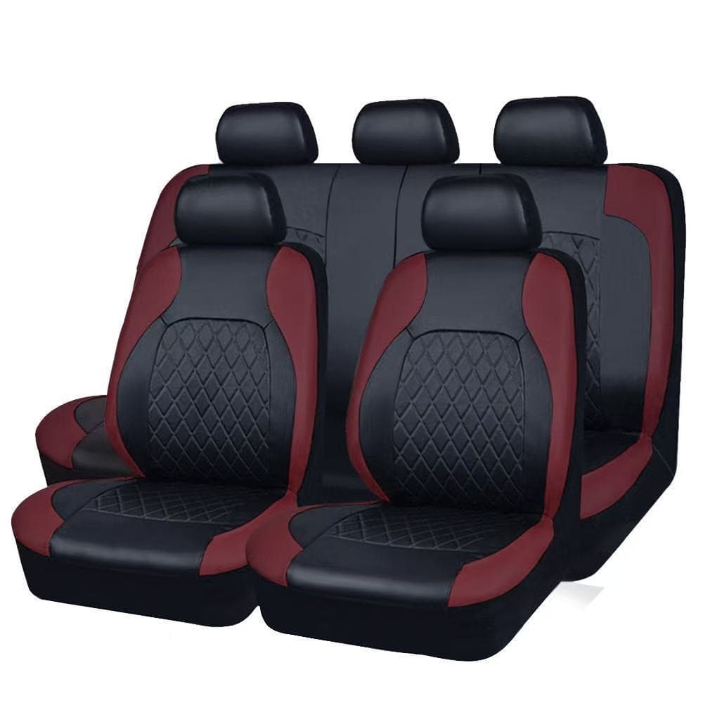 Hot Selling Cross-Border PU Leather Universal Car Seat Cover with Quilted Stitching, Bracket Style, for Amazon, Temu, Russia, Mexico