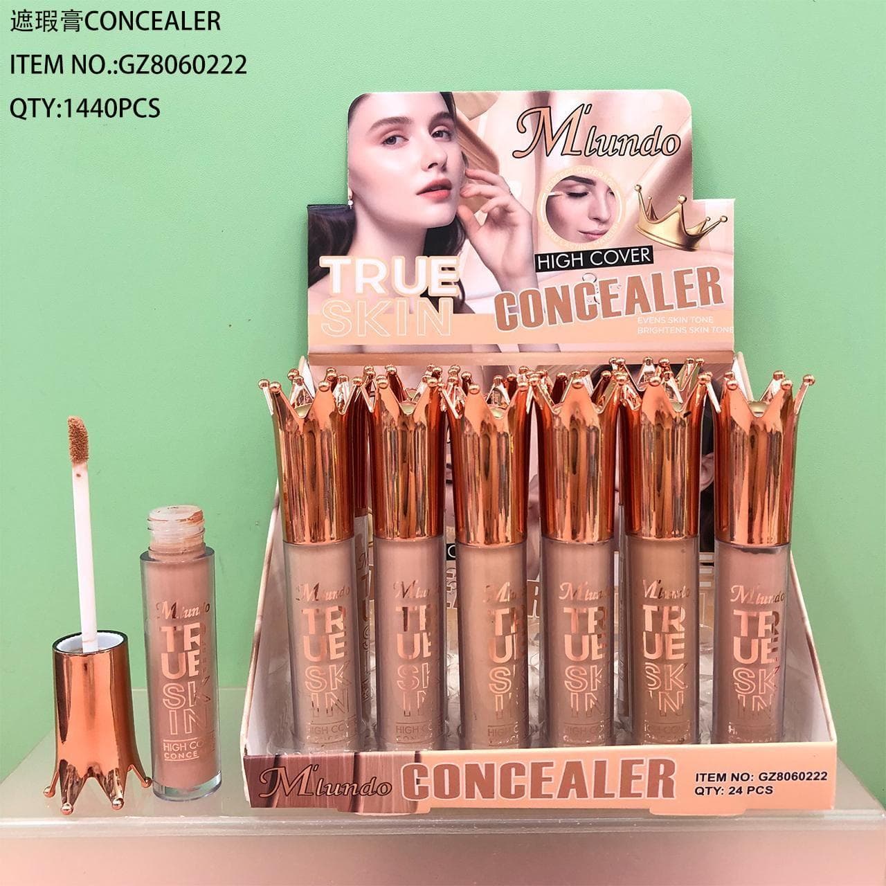 New Mlundo Concealer Stick, Foundation Concealer Liquid with Brush, Concealer Tube Cosmetics