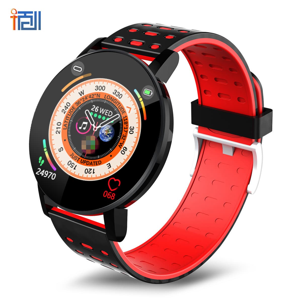 119plus Smart Bracelet, 119 Smartwatch, Step Counting, Heart Rate Monitoring, Blood Pressure Monitoring, Call Notifications, Fitness Tracker