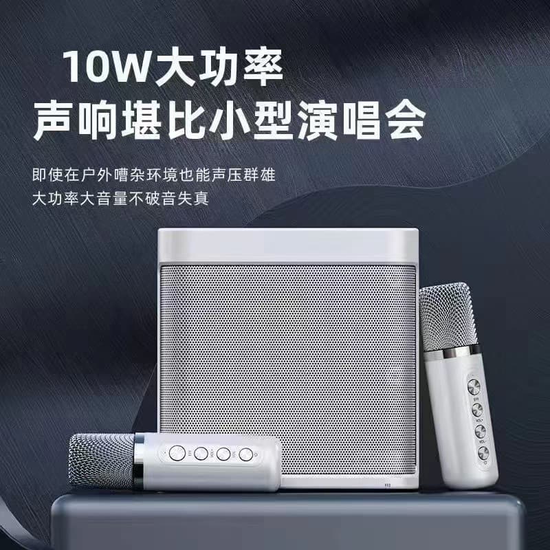YS203 K-Song Bluetooth Speaker Wireless Bluetooth Dual Microphone All-in-One Home KD203 Bluetooth Speaker