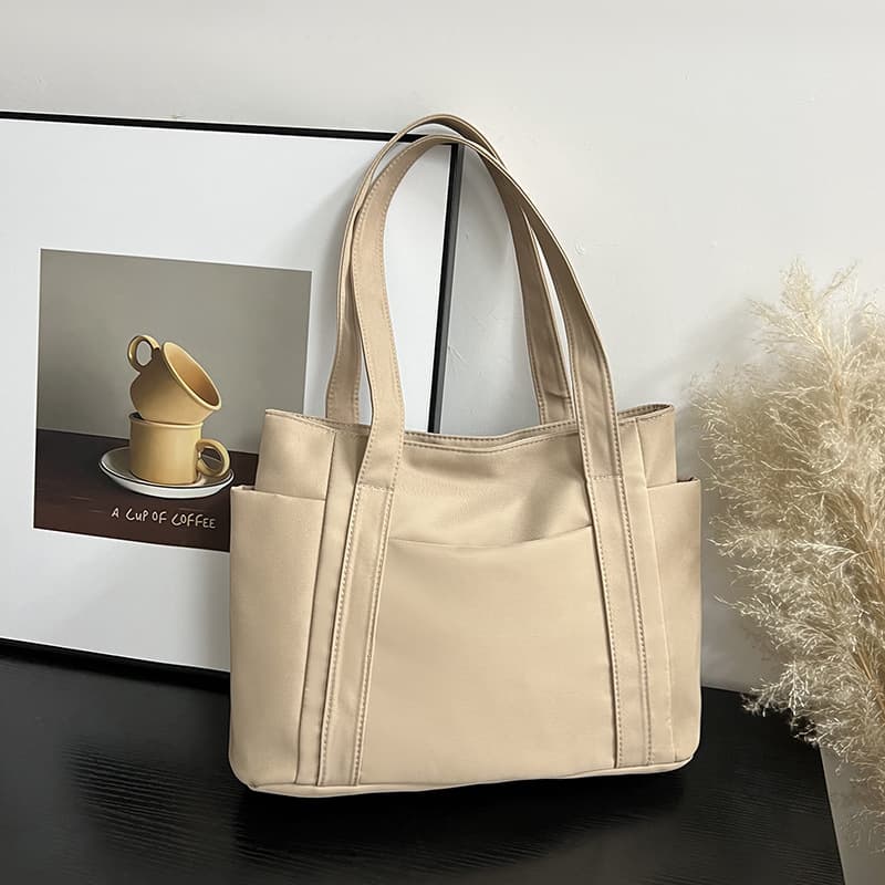 Large Capacity Casual Tote Bag for Women 2024 New Trendy Lightweight Mom Bag Oxford Cloth Shoulder Commuter Bag