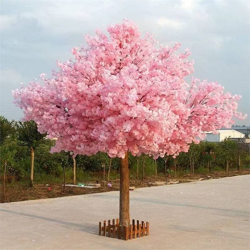 Artificial Cherry Blossom Tree Fake Peach Tree Large Plant Peach Blossom Tree Wishing Plum Tree Living Room Shopping Mall Decoration Hotel Ornament