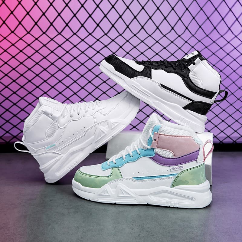 Sports sneakers 2025 spring and summer shoes for small, medium and large children, boys and girls, running shoes, high-top casual sports shoes, Velcro