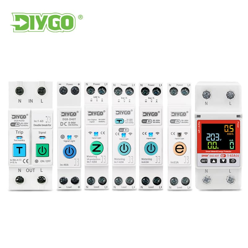 Overvoltage and undervoltage protection Tuya WiFi smart circuit breaker leakage protector 1-63A adjustable metering Yiweilian