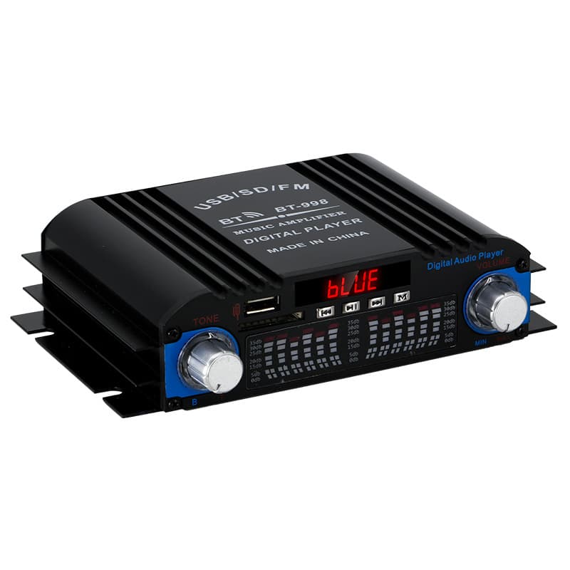 Amplifier Source Factory Cross-Border Best Seller BT-998 Mini Small Channel Home Car Amplifier