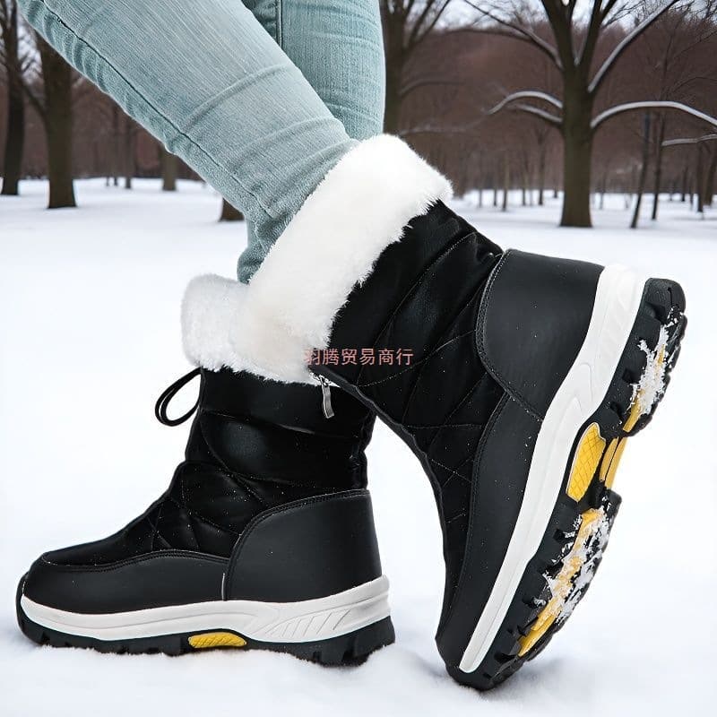 Foreign Trade Export Winter Women's Shoes Cotton Shoes Snow Boots Waterproof Anti-Slip Outdoor High-Top Plush Warm Thick Boots Northeast