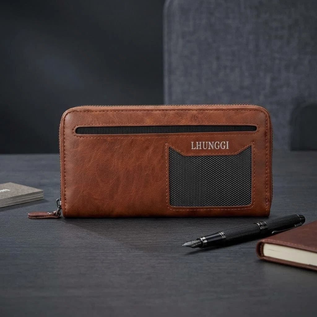 New Cross-Border Men's Wallet, Long Multi-Functional Clutch Bag, Crazy Horse Oil Wax Leather, 80% Off Wallet Wholesale Leather
