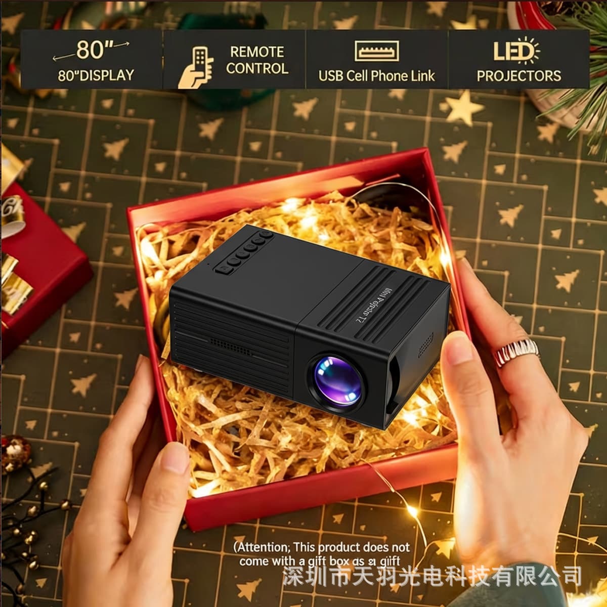 New T2 HD Projector Home Mini Portable Projector Micro Projector