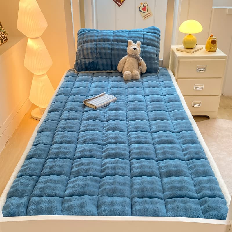 Winter Thickened Rabbit Hair Milk Fleece Mattress Student Dormitory Mattress Home Bedroom Soft Pad Tatami Warm Cushion
