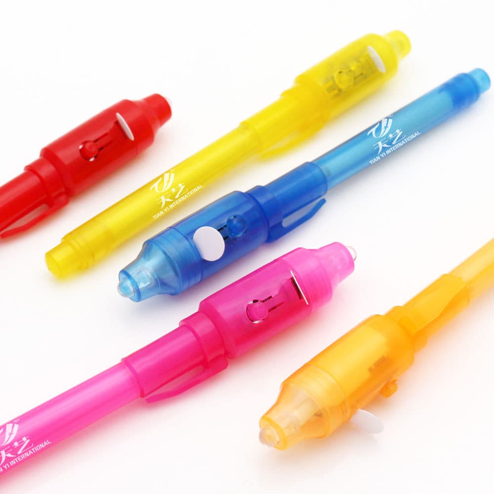 Invisible Ink UV Light Pen LED Magic Multifunctional UV Money Detector Pen Secret Writing Pen