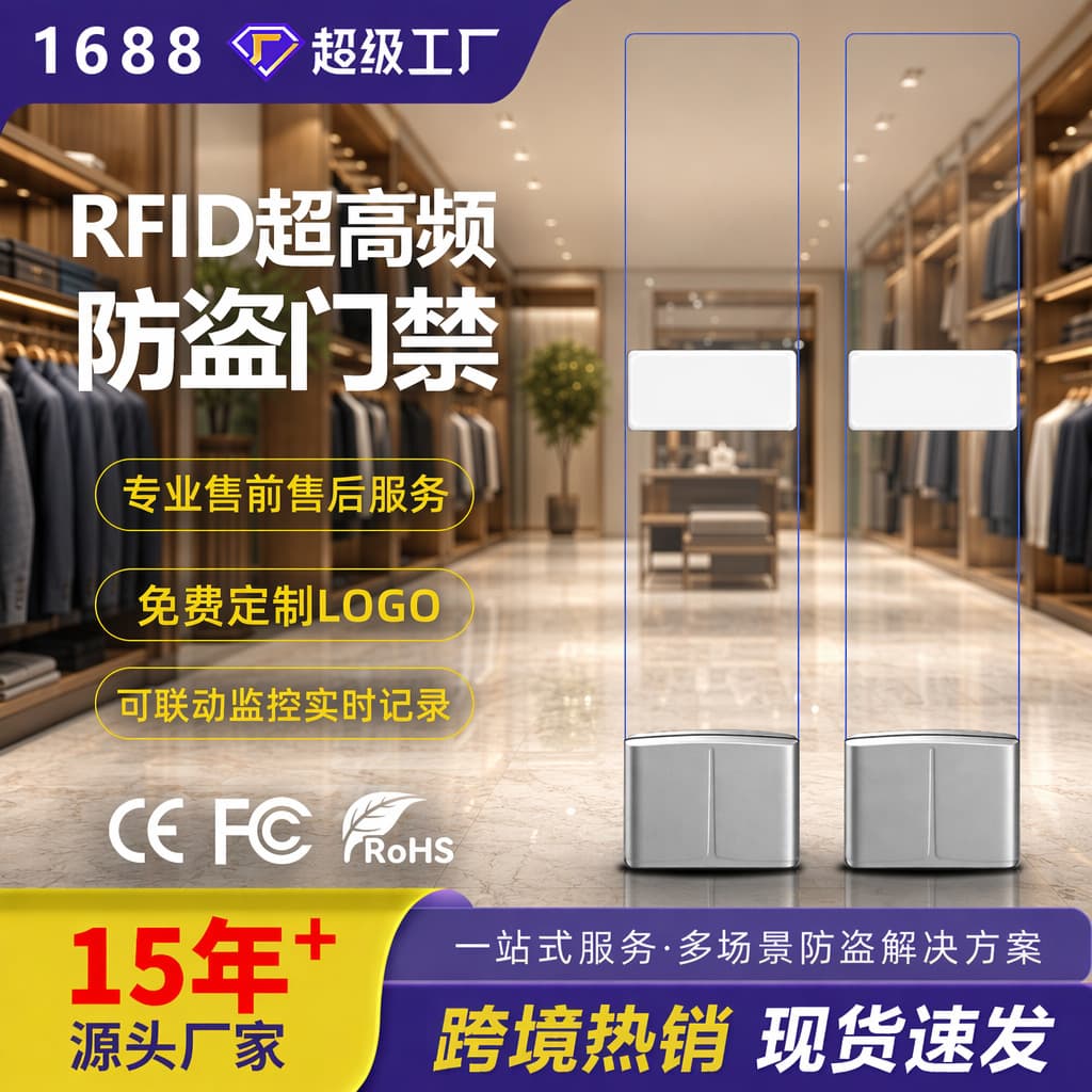 Cross-border EAS supermarket anti-theft access control RFID UHF clothing store sensor acrylic jewelry exhibition anti-theft