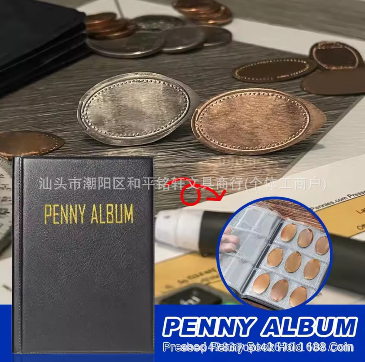 Cross-border best-selling coin and coin collection album, 108-compartment album for British pennies, ancient coins and bronze coins.