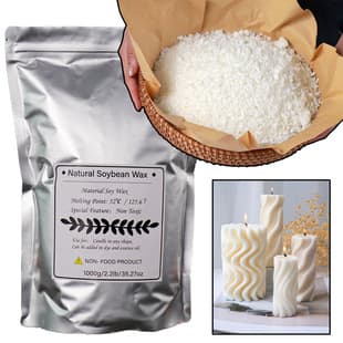 1000g Pure Soy Wax Plant Wax 52 Degree Flake Soy Wax Candle Making Material Aluminum Bag Packaging