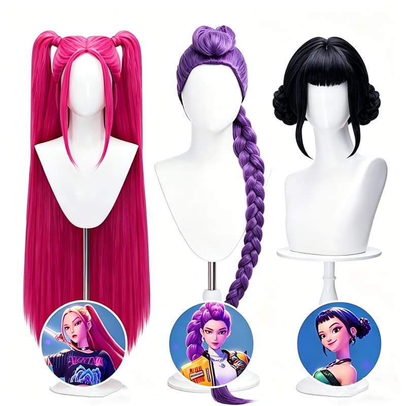 COS Wig Female SKpop Witch Group Lumi Mila Zoe Realistic Scalp Top New Wig In Stock