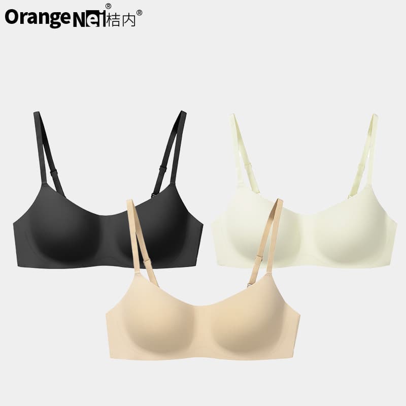 Jene Mume Women's Bra - Lightweight, Breathable, Seamless, One-Piece Adjustable Straps, Invisible Push-Up Bra