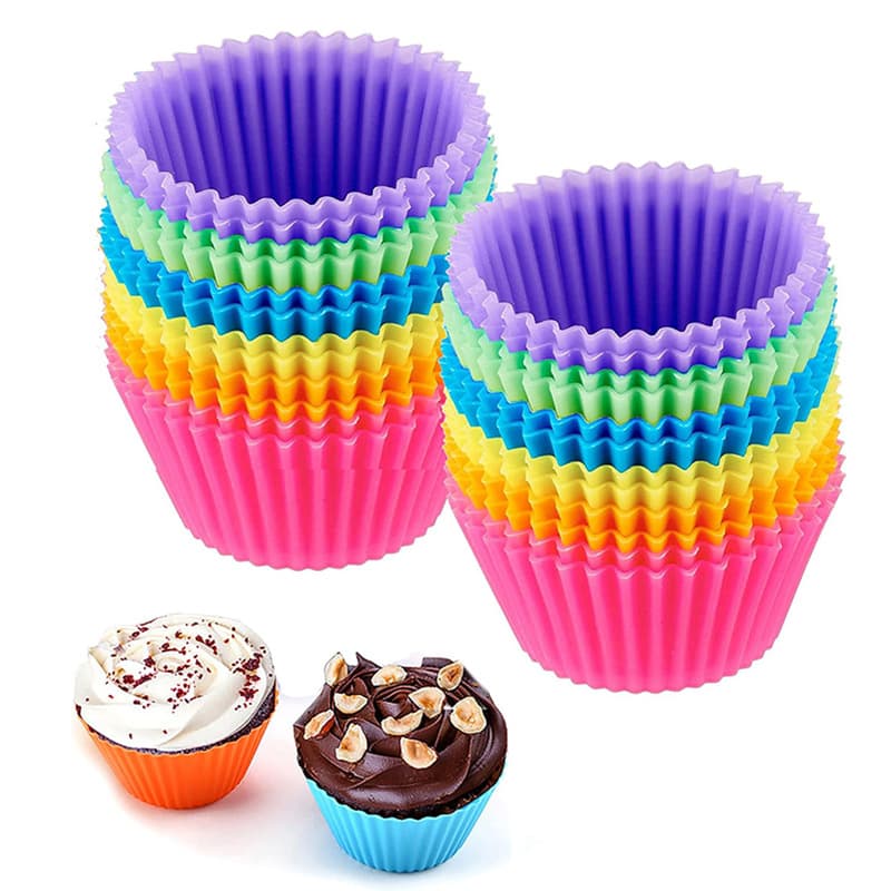 Mini Silicone Cupcake Liners Muffin Cups Banana Muffin Baking Cups Round Small Bread Baking Cups
