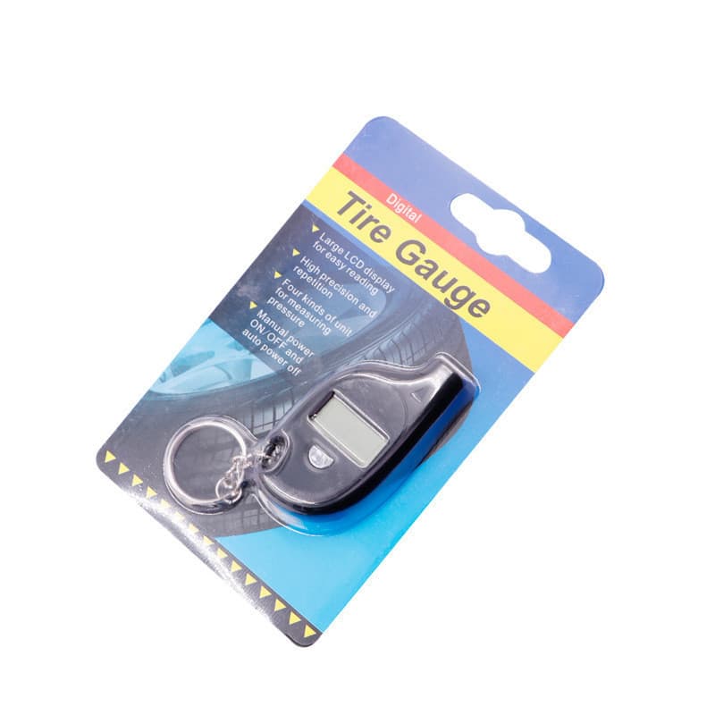 Tire Pressure Gauge Car Tire Keychain Digital Mini High Precision Tire Pressure Meter Cross-Border Source Factory Spot Wholesale