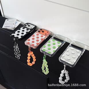 Simple Mirror Polka Dot Apple iPhone 14/13 Compatible Apple 17/16/15 PROMAX Phone Case Shockproof