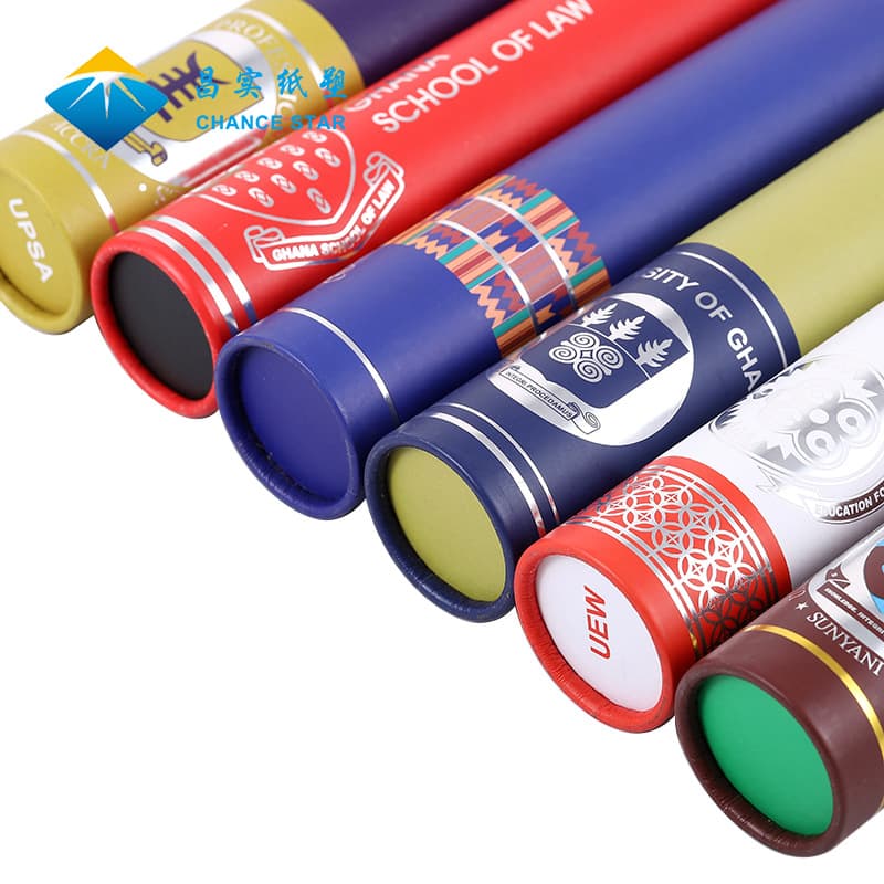 Calligraphy and Painting Paper Tube with Logo Printing, Engineering Round Paper Tube, Certificate Spring Couplets Calligraphy Packaging Paper Can Wholesale
