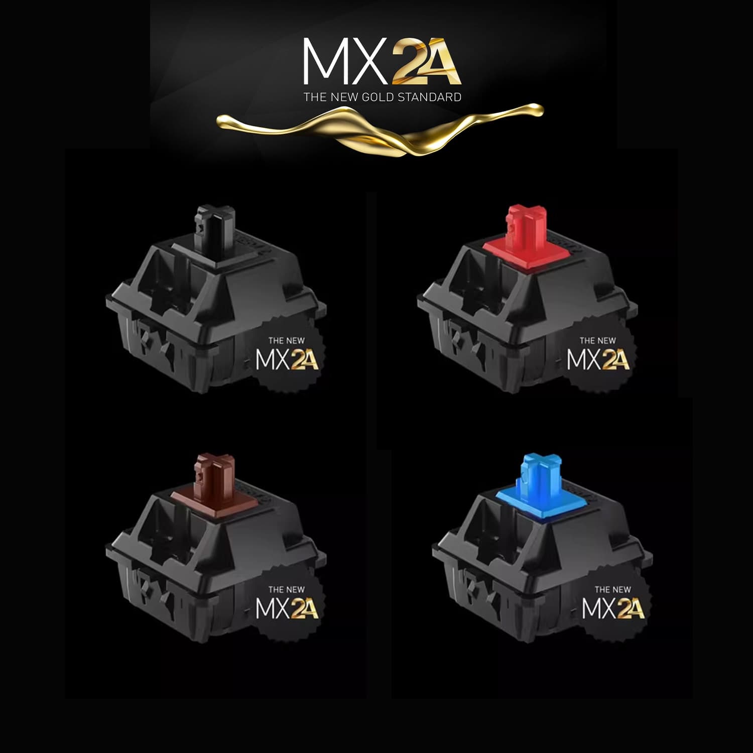 Cherry MX2A Cherry five-pin V2 black switch, brown switch, green switch, red switch mechanical keyboard customized switch