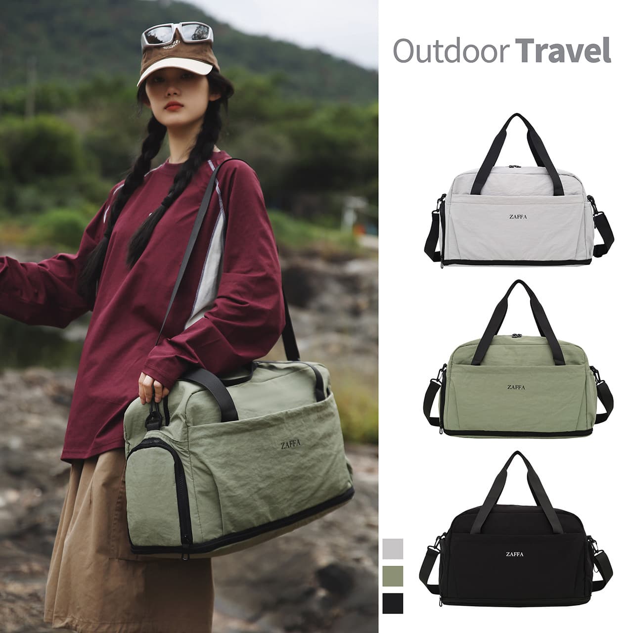 New travel bag large capacity outdoor camping backpack leisure fitness storage bag sports portable crossbody bag