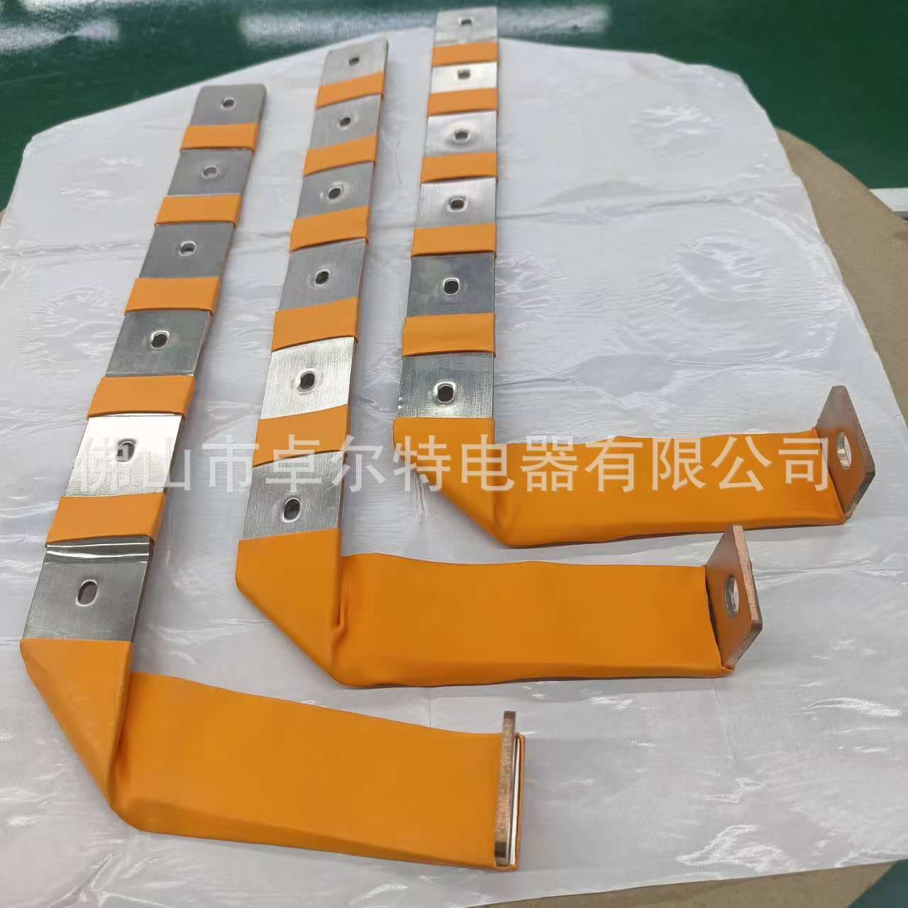 Conductive flexible connection soft copper busbar, new energy battery conductive soft copper busbar, lap-jointed special-shaped copper foil flexible connection