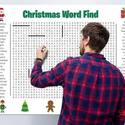 Cross-border Jumbo Thanksgiving Word Search Poster Thanksgiving Christmas Poster