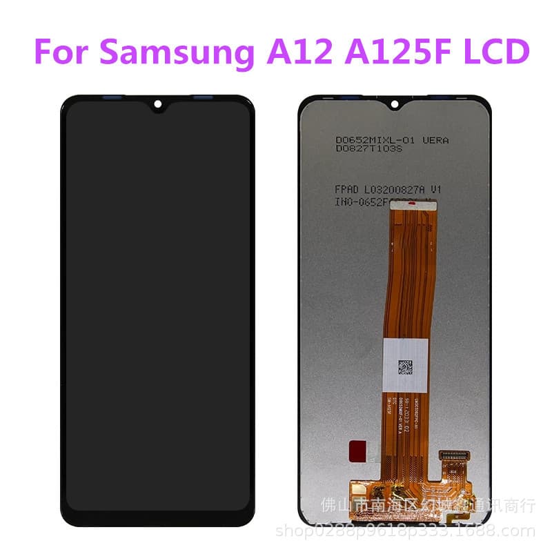 Compatible with Samsung A12 Screen Assembly A125 LCD A125F/A127 Touch Display Inner and Outer Screen LCD
