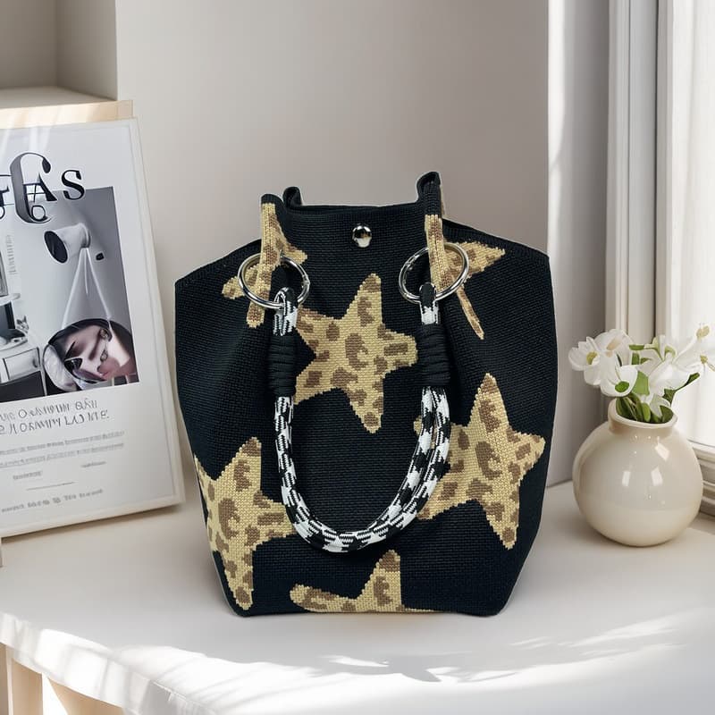 New niche ins style woven handbags, fashionable and simple, shopping and photo-taking handbags, work and commuting bags