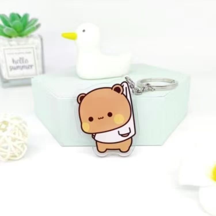New Car Keychain with Little Panda Bubu, 1 & 2, High Aesthetic Appeal