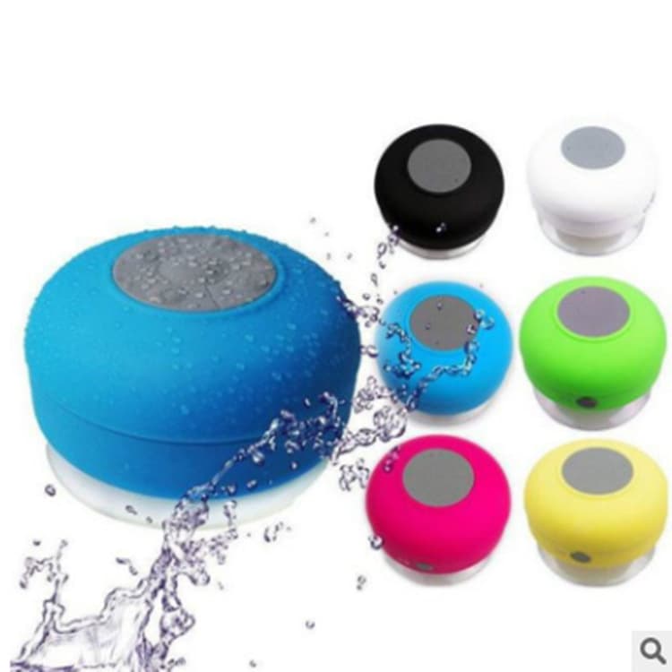 Waterproof Bathroom Kitchen Mini Portable Bluetooth Speaker Large Suction Cup Outdoor BTS-06 Compact Wireless Soundbox