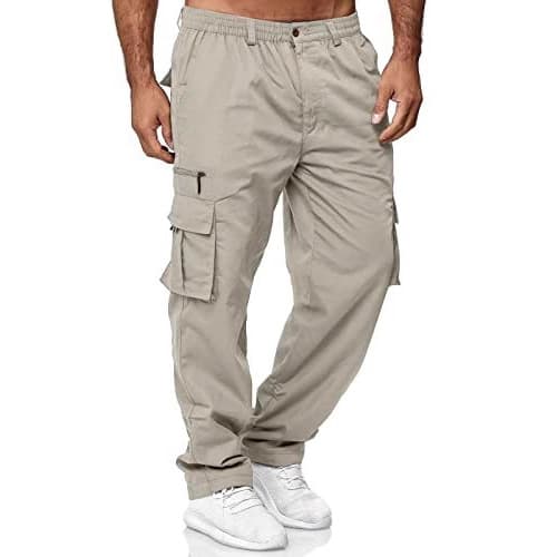 Cross-border Amazon Men's Outdoor Cargo Pants Lightweight Tactical Pants Hiking Jogger Classic Slim Fit Multi-Pocket