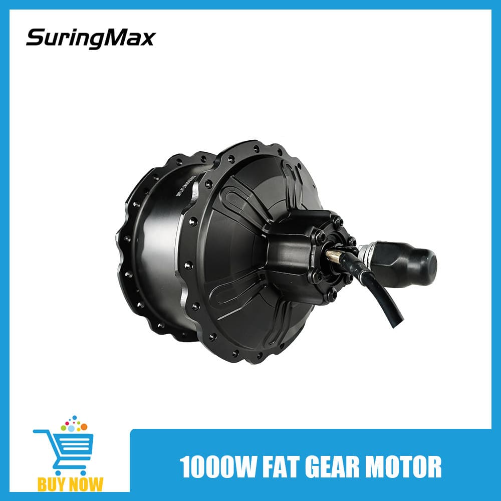 48V 390rpm Snow Fat Tire Rear Drive Freewheel Folding Bike 1000W Brushless Geared Electric Bicycle Motor