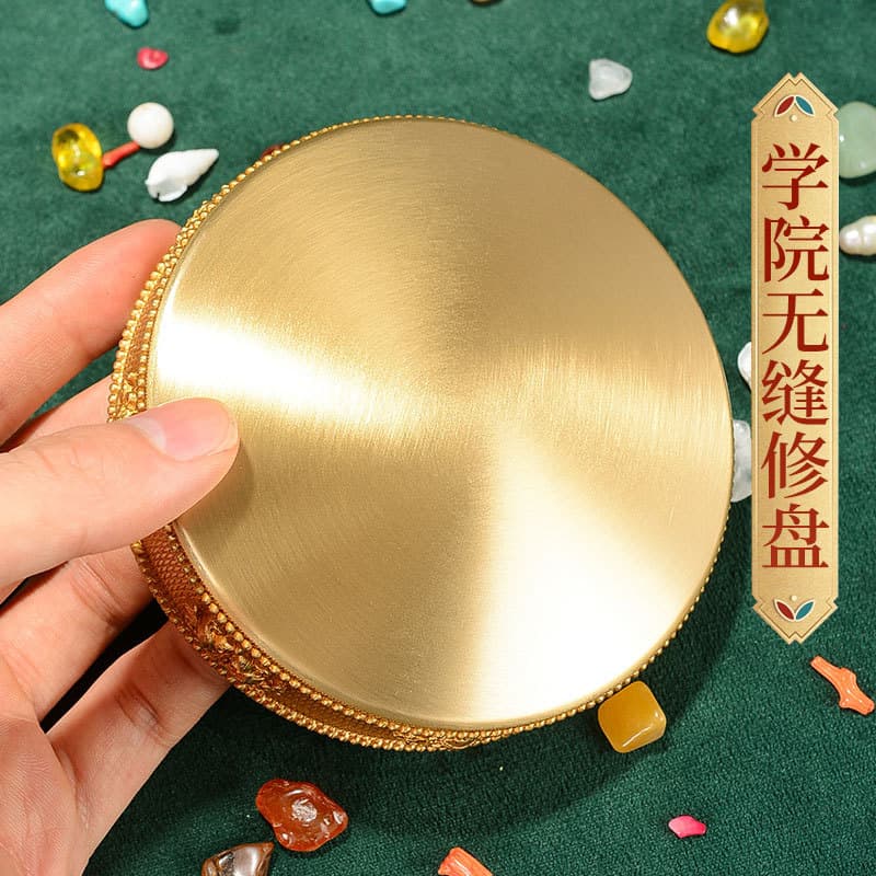 Copper Mandala Plate Tray Larung Mandala Practice Plate Eight Auspicious Symbols Tibetan Style Small Single Base 10cm