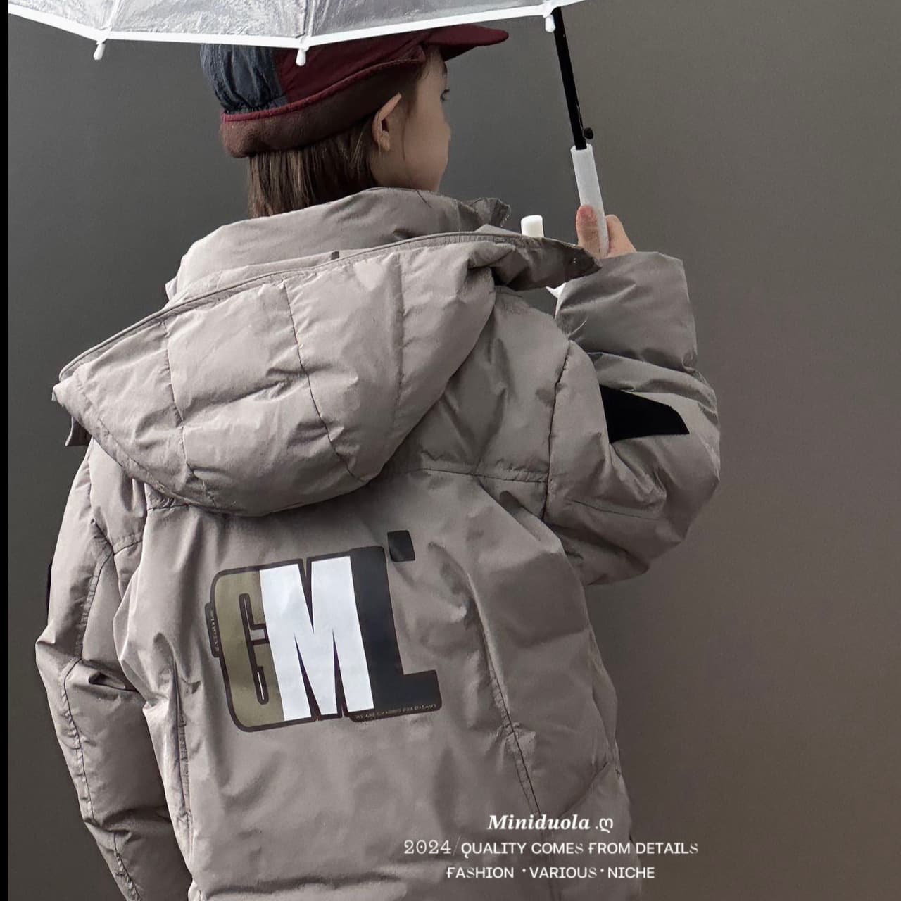 2025 autumn and winter Korean style children's cold weather clothing, versatile shoulder Velcro, thickened and warm outer down cotton Korean style children's clothing