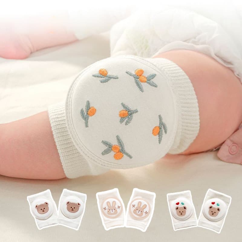 Children's Knee Pads New Style Baby Korean Version Summer Mesh Breathable Embroidered Crawling Gear Infant Anti-fall Elastic