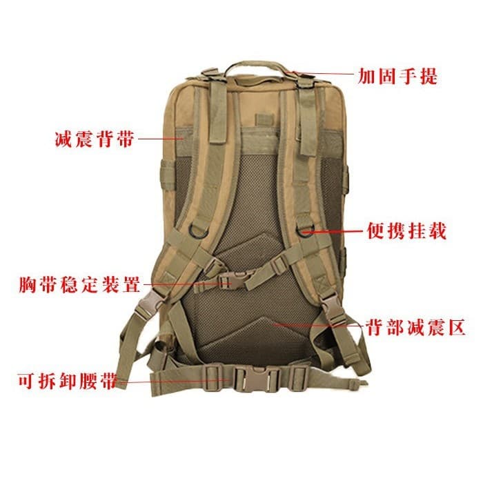 KAIQIZHE Tactical Assault Pack Tactical Backpack Tactical Double Shoulder Backpack Outdoor Tactical Backpack Wholesale