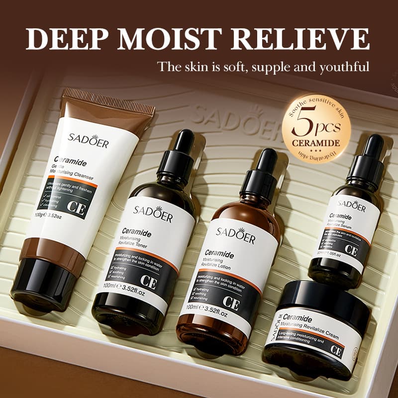 Cross-border Skincare Set SADOER Ceramide Moisturizing Revitalizing Set Hydrating Replenishing Kit for Export
